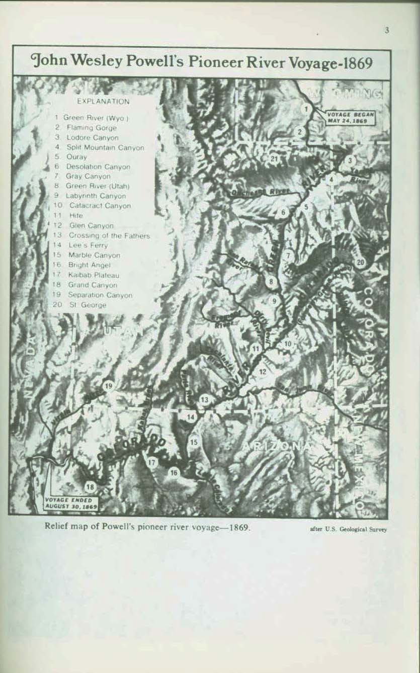 THE CAÑONS OF THE COLORADO-- the 1869 discovery voyage down the Colorado River. vist0059a